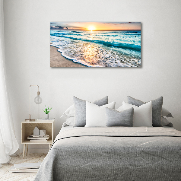 Tablou pe pe sticlă Sunset Beach
