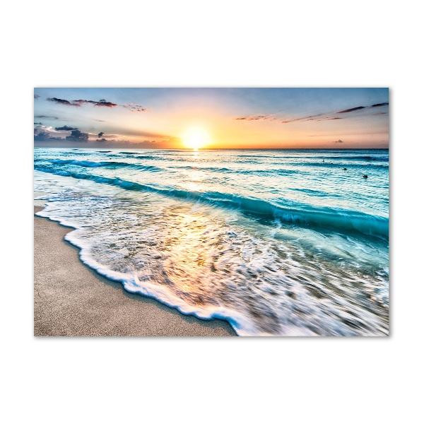 Tablou pe pe sticlă Sunset Beach