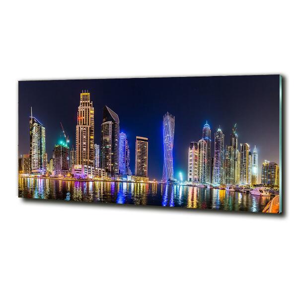 Tablou din Sticlă Dubai timp de noapte