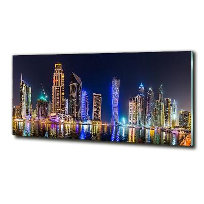 Tablou din Sticlă Dubai timp de noapte