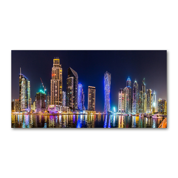 Tablou din Sticlă Dubai timp de noapte