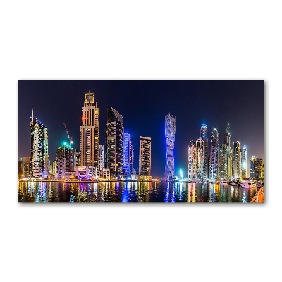 Tablou din Sticlă Dubai timp de noapte