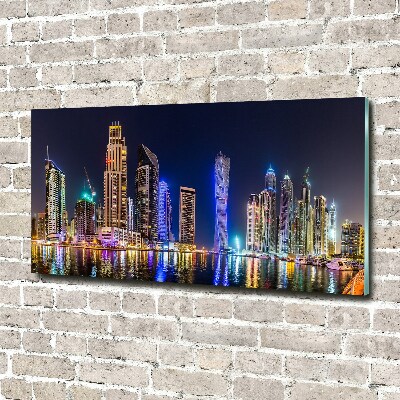 Tablou din Sticlă Dubai timp de noapte