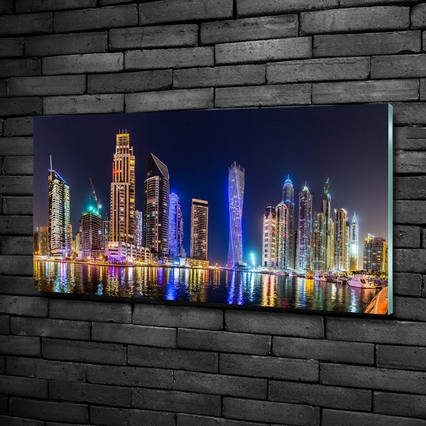 Tablou din Sticlă Dubai timp de noapte