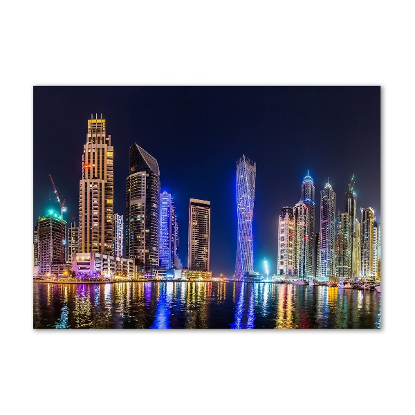 Tablou din Sticlă Dubai timp de noapte