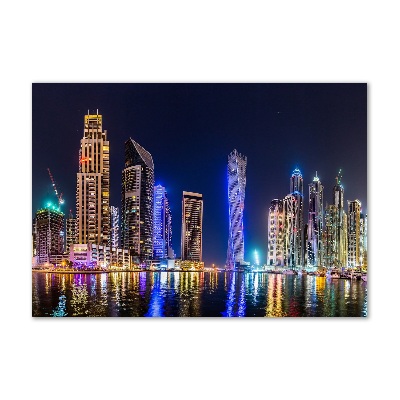 Tablou din Sticlă Dubai timp de noapte
