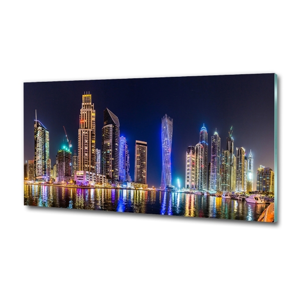 Tablou din Sticlă Dubai timp de noapte