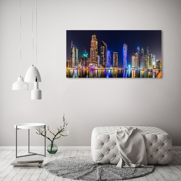 Tablou din Sticlă Dubai timp de noapte