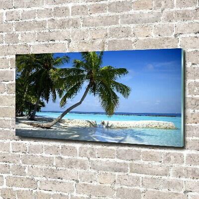 Tablou sticlă plaja tropicala
