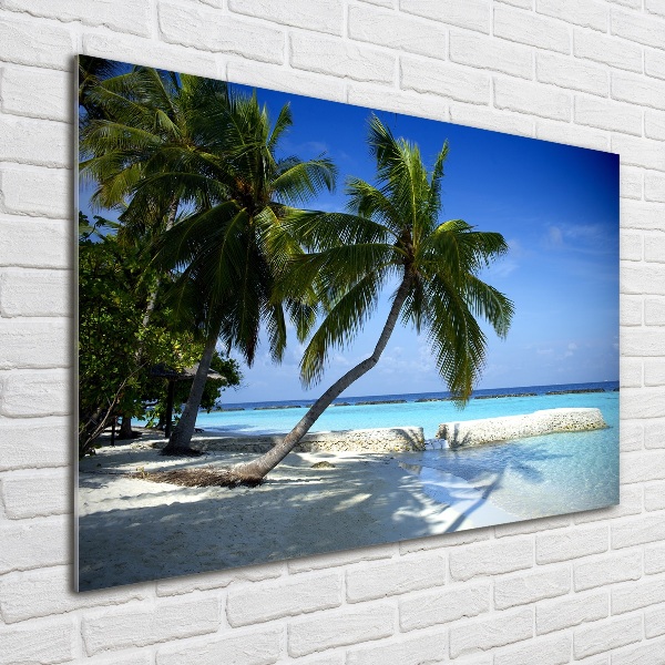 Tablou sticlă plaja tropicala