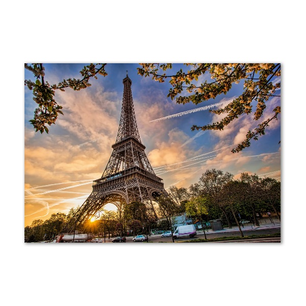 Tablou pe pe sticlă Turnul Eiffel din Paris