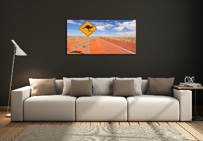 Tablou Printat Pe Sticlă Drumul în Australia