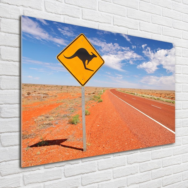 Tablou Printat Pe Sticlă Drumul în Australia