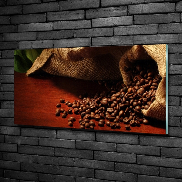 Fotografie imprimată pe sticlă Boabe de cafea