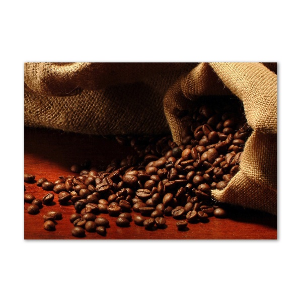 Fotografie imprimată pe sticlă Boabe de cafea