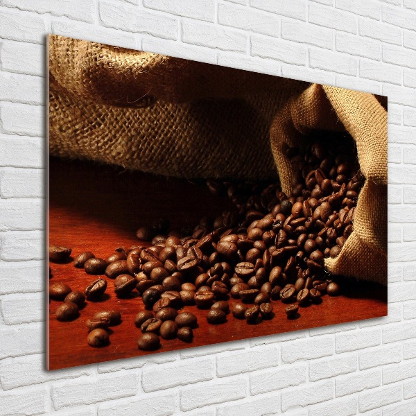 Fotografie imprimată pe sticlă Boabe de cafea