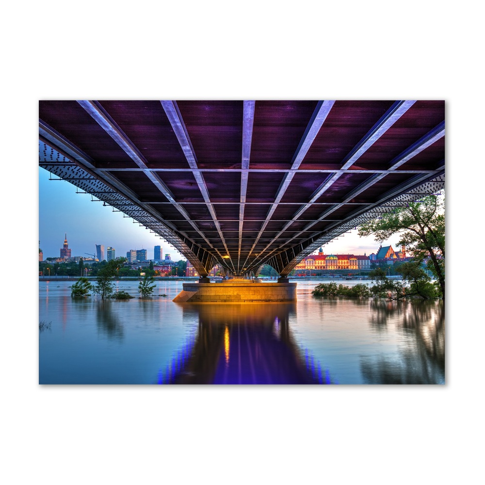 Tablou sticlă Bridge în Varșovia