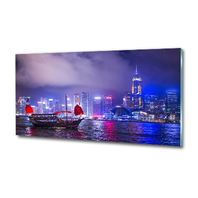 Imagine de sticlă Hong Kong pe timp de noapte