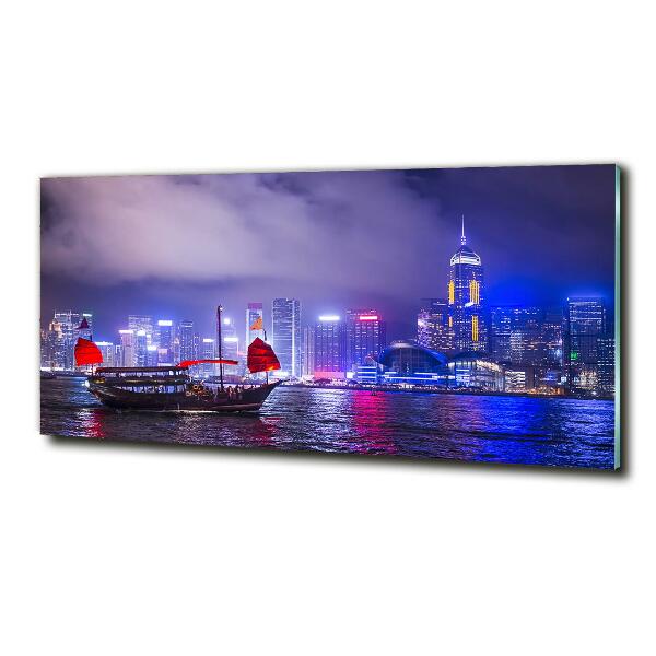 Imagine de sticlă Hong Kong pe timp de noapte