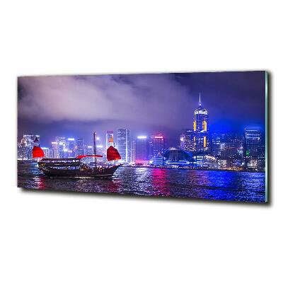 Imagine de sticlă Hong Kong pe timp de noapte