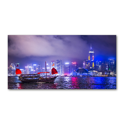 Imagine de sticlă Hong Kong pe timp de noapte