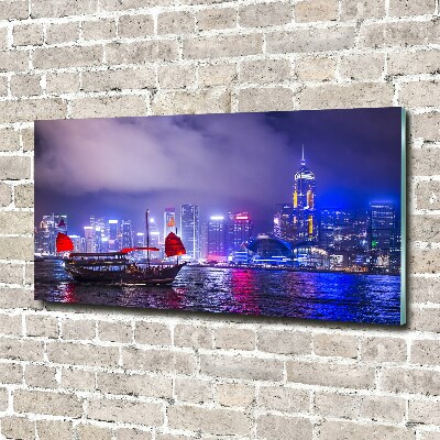 Imagine de sticlă Hong Kong pe timp de noapte