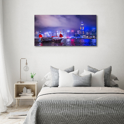 Imagine de sticlă Hong Kong pe timp de noapte