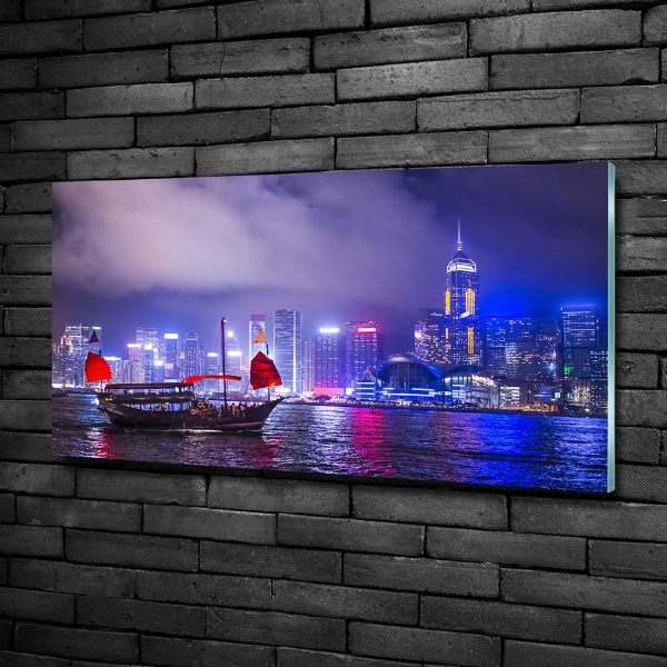 Imagine de sticlă Hong Kong pe timp de noapte