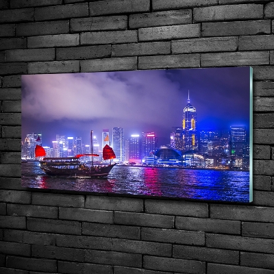 Imagine de sticlă Hong Kong pe timp de noapte