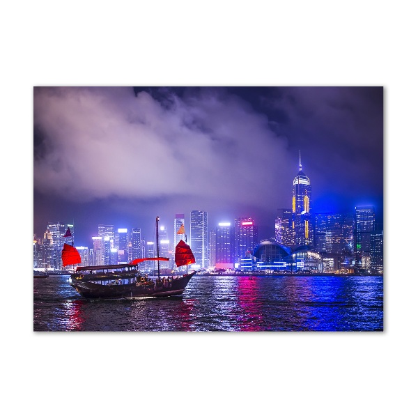 Imagine de sticlă Hong Kong pe timp de noapte
