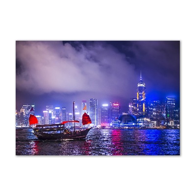 Imagine de sticlă Hong Kong pe timp de noapte