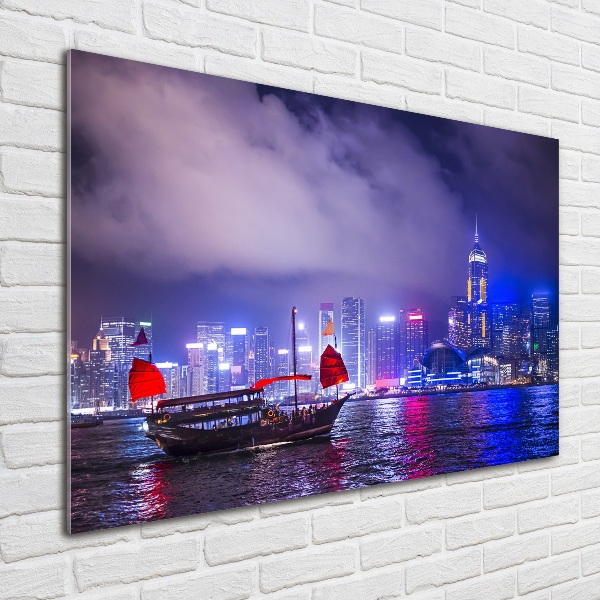 Imagine de sticlă Hong Kong pe timp de noapte