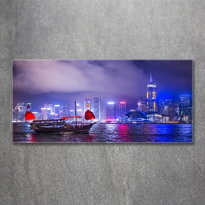 Imagine de sticlă Hong Kong pe timp de noapte