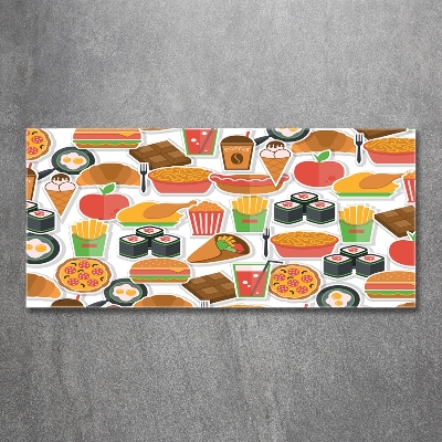Tablou pe pe sticlă Fast food