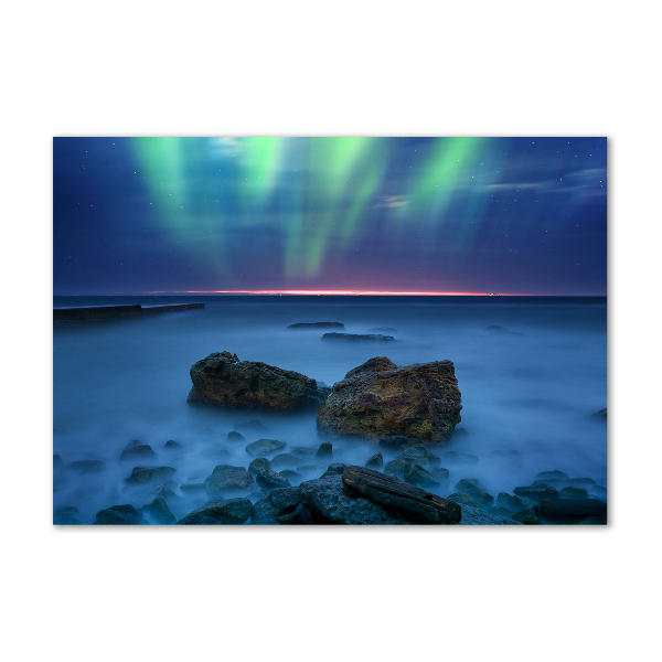 Fotografie imprimată pe sticlă Aurora boreala