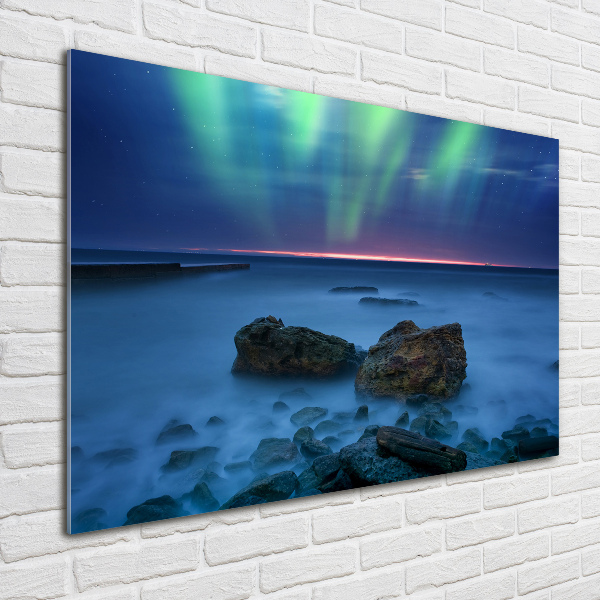 Fotografie imprimată pe sticlă Aurora boreala