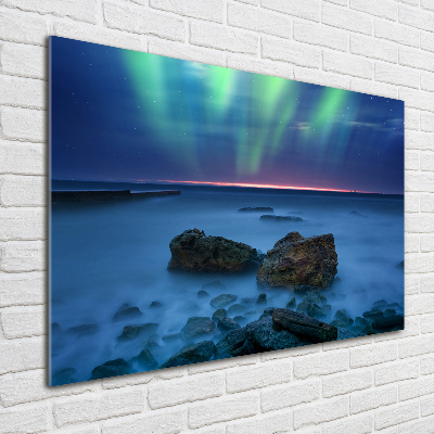 Fotografie imprimată pe sticlă Aurora boreala