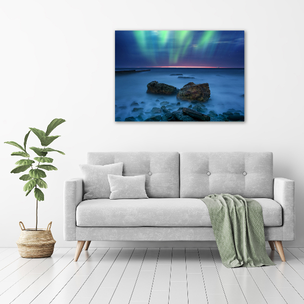 Fotografie imprimată pe sticlă Aurora boreala