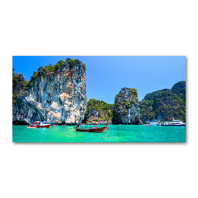 Fotografie imprimată pe sticlă barci Thailanda