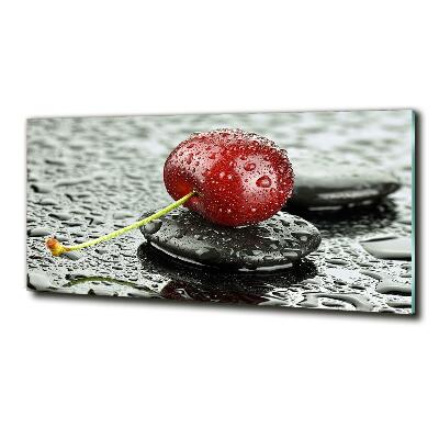 Tablou pe pe sticlă Cherry în ploaie