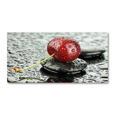 Tablou pe pe sticlă Cherry în ploaie