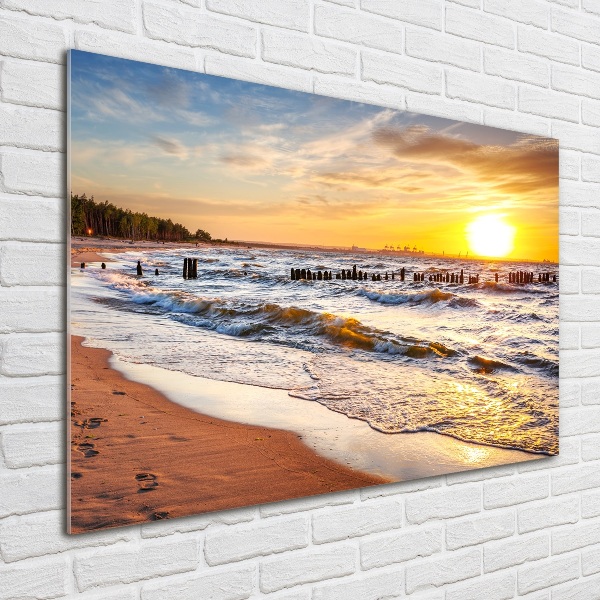 Tablou sticlă Sunset Beach