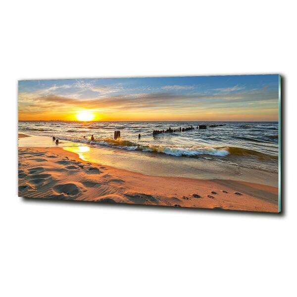 Tablou pe pe sticlă Sunset Beach