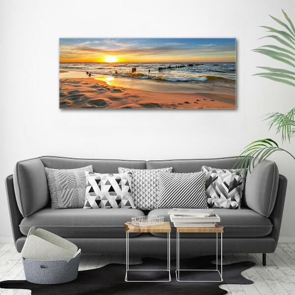 Tablou pe pe sticlă Sunset Beach