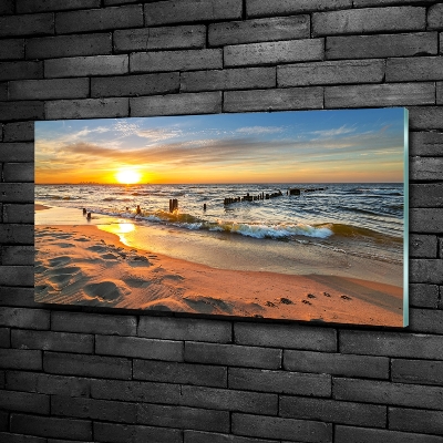 Tablou pe pe sticlă Sunset Beach
