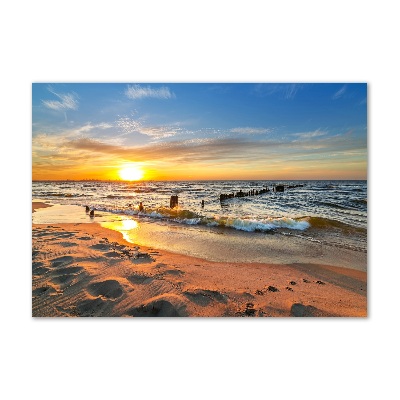 Tablou pe pe sticlă Sunset Beach