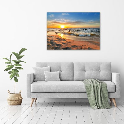 Tablou pe pe sticlă Sunset Beach