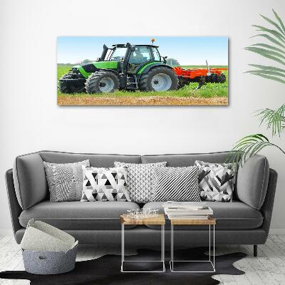 Fotografie imprimată pe sticlă Tractor pe teren