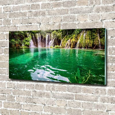 Fotografie imprimată pe sticlă Lacul Plitvice