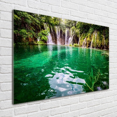 Fotografie imprimată pe sticlă Lacul Plitvice